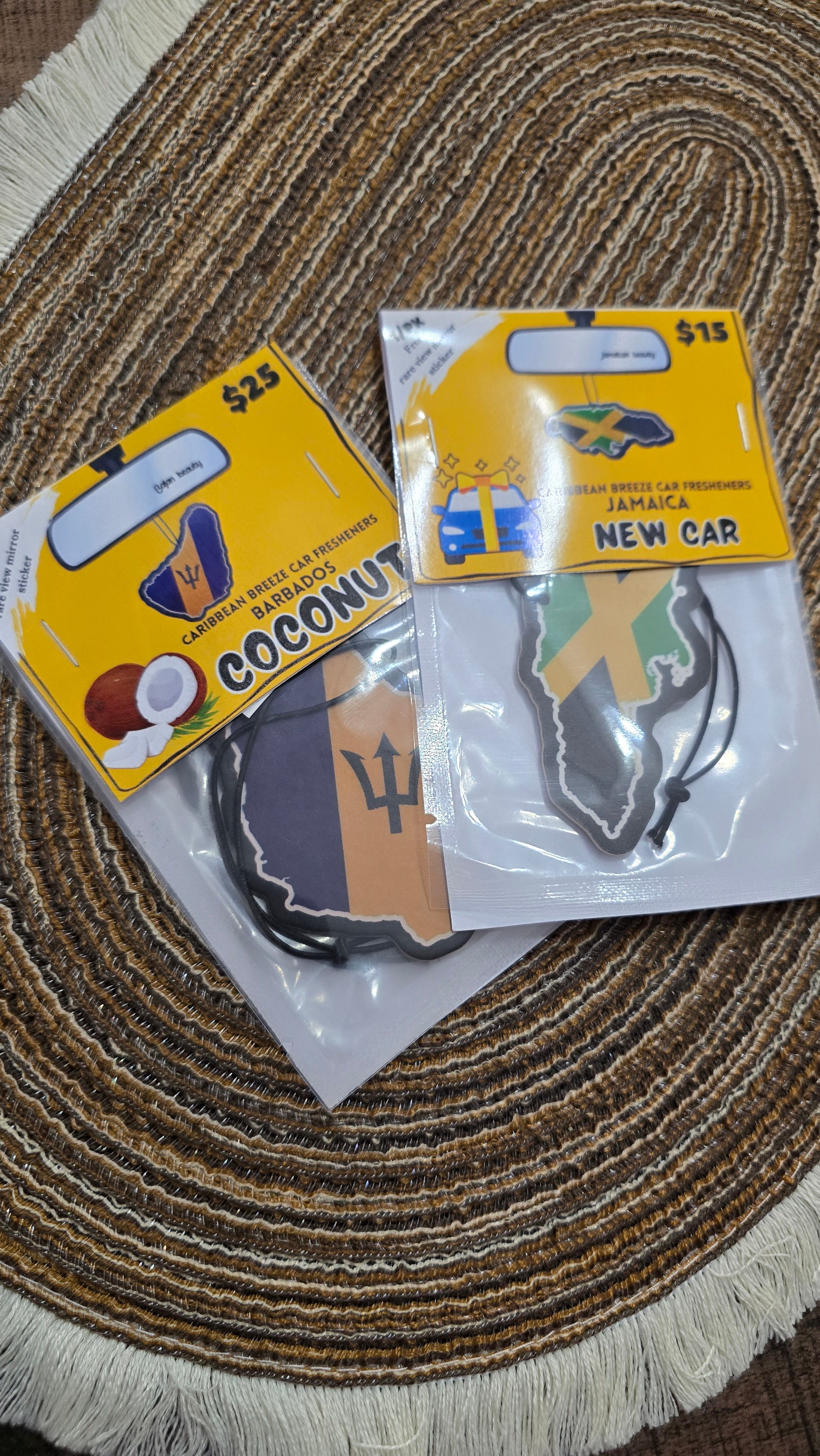 🇧🇧 coconut scented Barbados Car Freshener free sticker