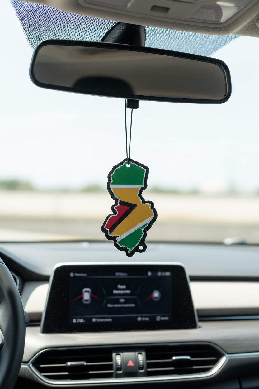 🇬🇾 coconut scented Guyana Car Freshener + free sticker